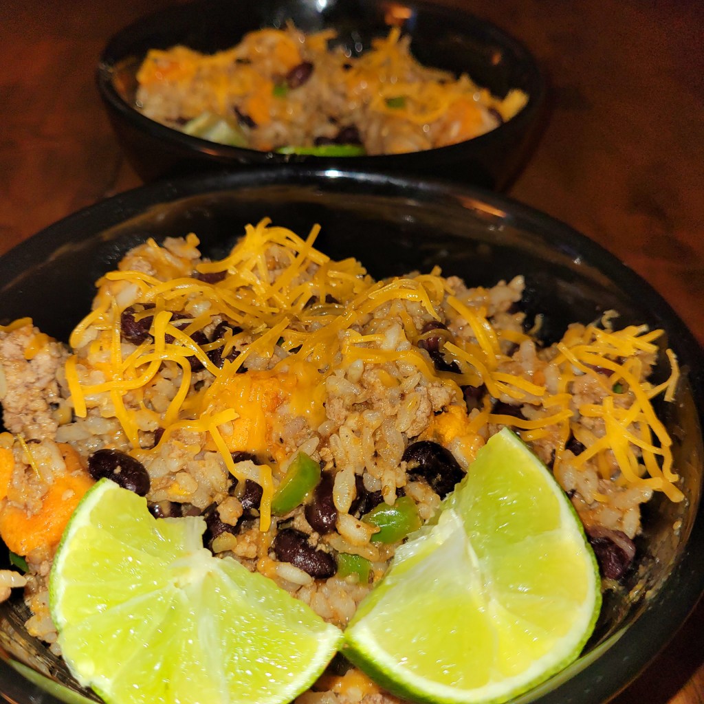 Kickass Sweet Potato Black Bean Rice w/ Ground&nbsp;Turkey