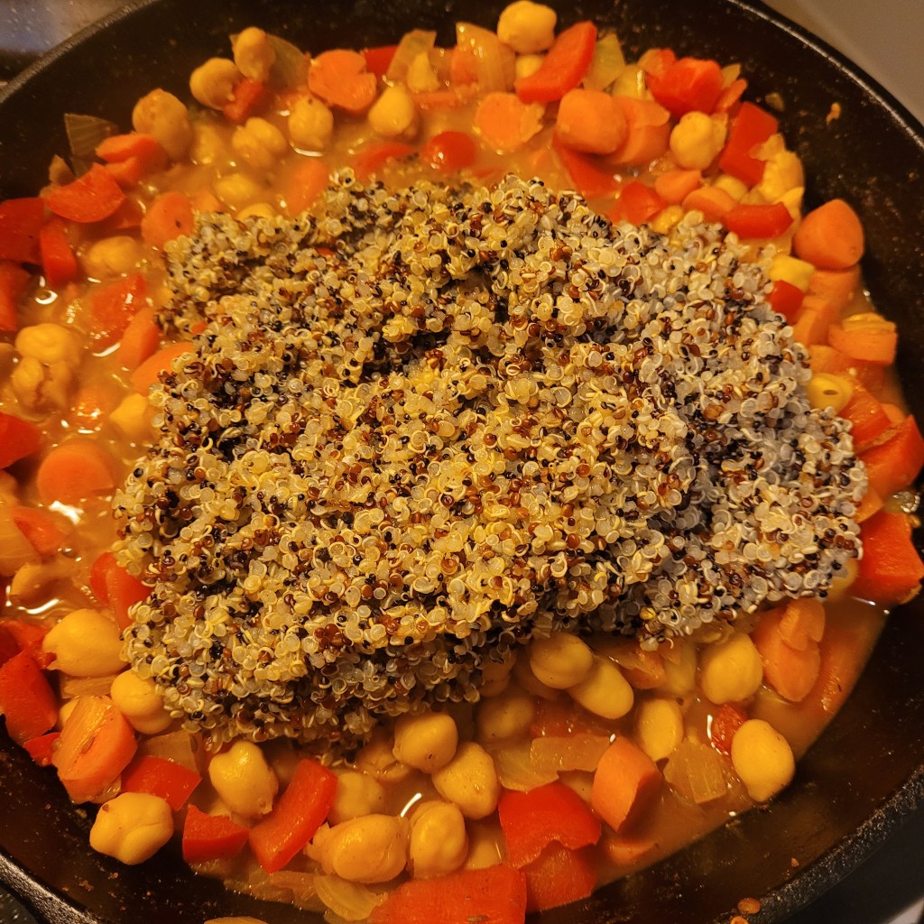 Cashew Veggie Curried Quinoa Medley